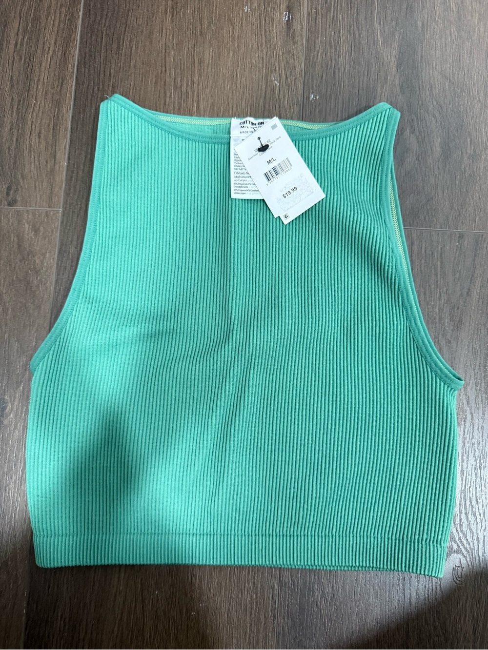 Cotton On Ribbed Crop Tank M/L
